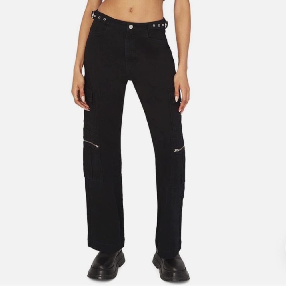 UTILITY STRETCH TWILL DENIM STRAIGHT JEAN
26 / BLACK